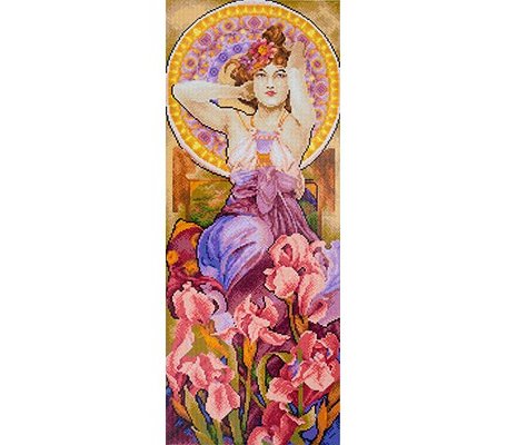 Фрея Кристальная мозаика Аметист и ирисы 71.5x27.5 см