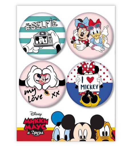 Набор значков Priority - Микки Маус – 1, 10х8х0,8