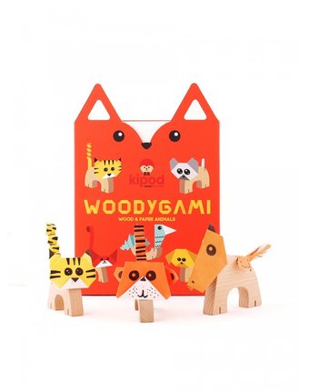 Деревянная игрушка Kipod Toys Набор-оригами Животные