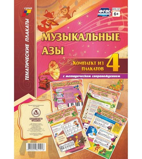 Набор плакатов Издательство Учитель Музыкальные азы