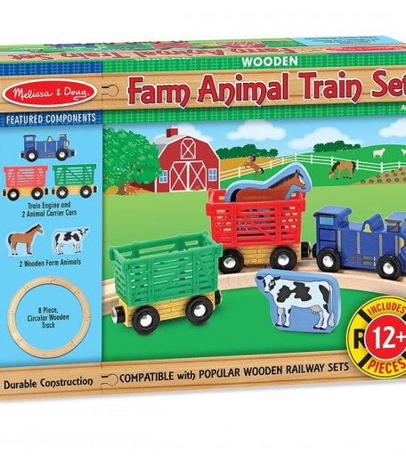 Деревянная игрушка Melissa & Doug Железная дорога набор Животные