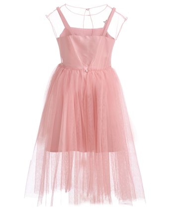 Миниатюра фотографии Розовое многослойное платье gulliver
