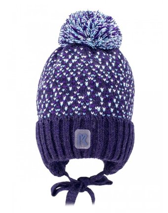 Миниатюра фотографии Прикиндер шапка зимняя для девочки d3-4031