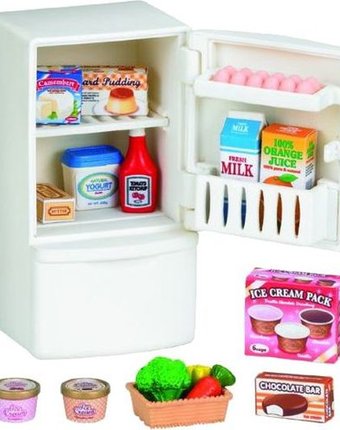 Миниатюра фотографии Игровой набор sylvanian families холодильник с продуктами