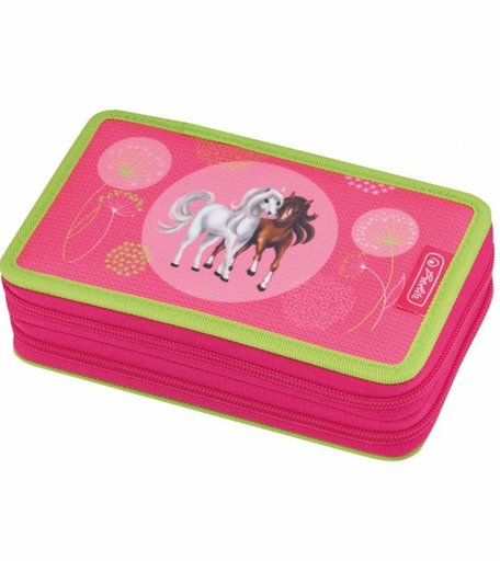 Herlitz Пенал с наполнением Spring Horses 23 предмета