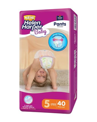 Трусики-подгузники Helen Harper Baby, р. 5, 12-18 кг, 40 шт