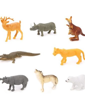 Миниатюра фотографии Набор фигурок наша игрушка дикие животные (8 шт.) 8.5 см
