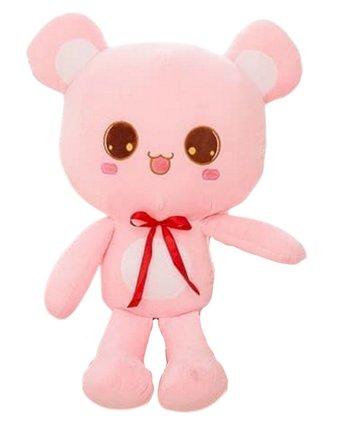 Мягкая игрушка Super01 Медведь 40 см цвет: розовый