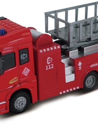 Миниатюра фотографии Funky toys пожарная машина с подъемным механизмом die-cast