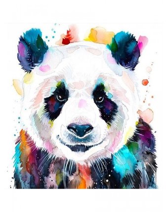 Миниатюра фотографии Котеин картина по номерам большая панда 30х30 см