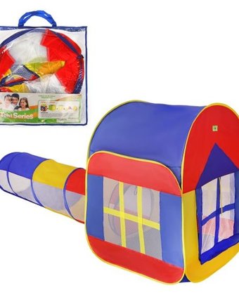 Миниатюра фотографии Наша игрушка палатка игровая домик с туннелем 188х88х110 см