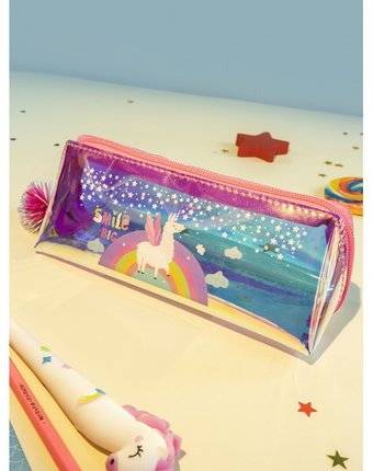 Миниатюра фотографии Mihi mihi пенал лама на радуге с помпоном