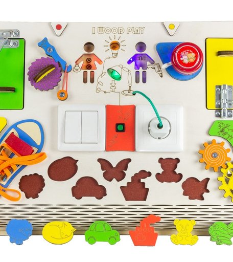 Доска развивающая наклонная Iwoodplay МУЛЬТИЦВЕТ