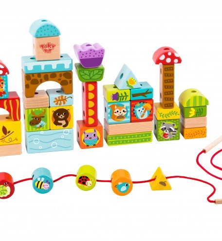 Деревянная игрушка Tooky Toy Шнуровка Лес