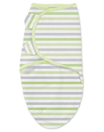 Миниатюра фотографии Конверт на липучке summer infant swaddleme stripes,  s-m, цвет: многоцветный