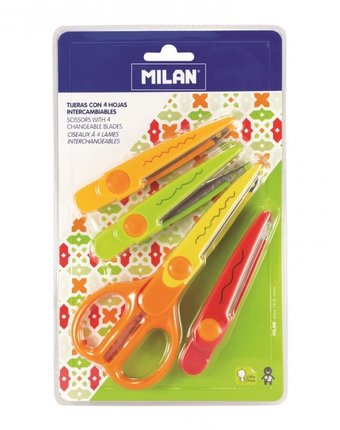 Миниатюра фотографии Milan ножницы фигурные zigzag 4 сменных лезвия 14930904