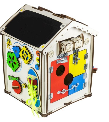 Домик развивающий Iwoodplay МУЛЬТИЦВЕТ