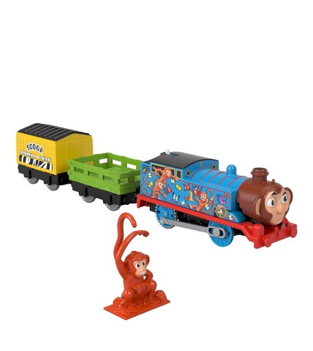Моторизированный паровозик Thomas & Friends Трек-мастер Thomas Monkey с маской животного