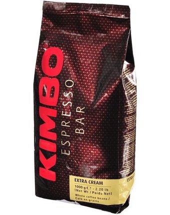 Миниатюра фотографии Kimbo кофе extra cream натуральный жареный в зернах 1 кг