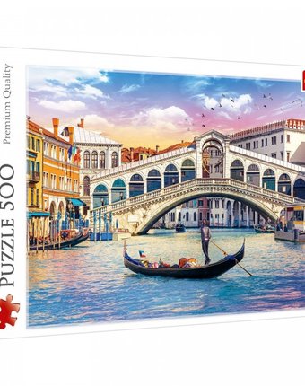 Миниатюра фотографии Trefl пазлы мост риальто венеция (500 элементов)