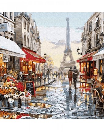 Molly Картина по номерам Окно в Париж 40х50 см