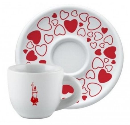 Bialetti Чашка для капучино Сердечки