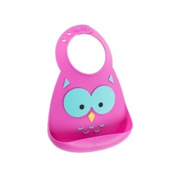Нагрудник MAKE MY DAY Baby Bib Owl, цвет фиолетовый