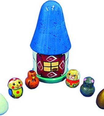 Миниатюра фотографии Деревянная игрушка rntoys курочка ряба пальчиковый театр в домике