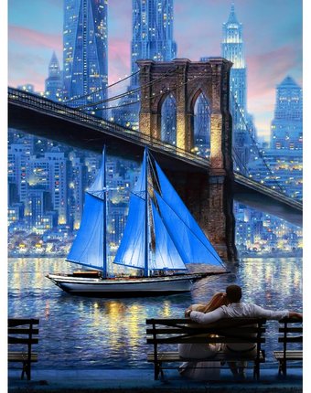 Фрея Кристальная мозаика Бруклинский мост 30х40 см