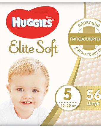 Миниатюра фотографии Подгузники huggies elite soft (12-22 кг) шт.