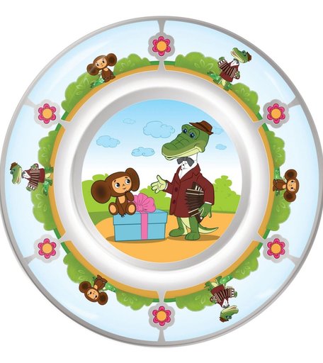 Тарелка Priority Чебурашка и крокодил Гена, с 3 лет