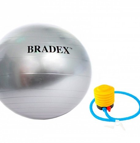 Bradex Мяч для фитнеса антивзрыв 65 см с насосом