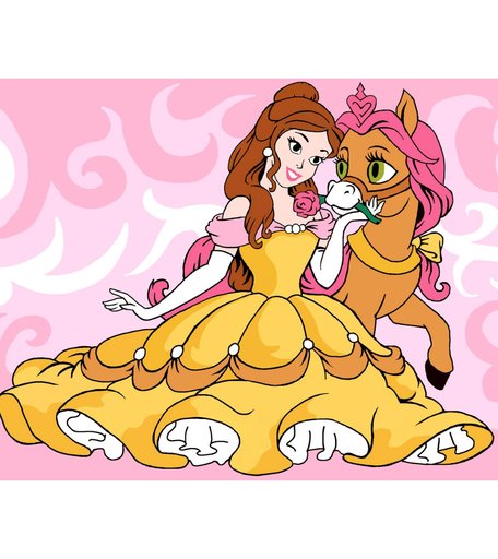 Набор для раскрашивания по номерам ФРЕЯ Белль и лошадка