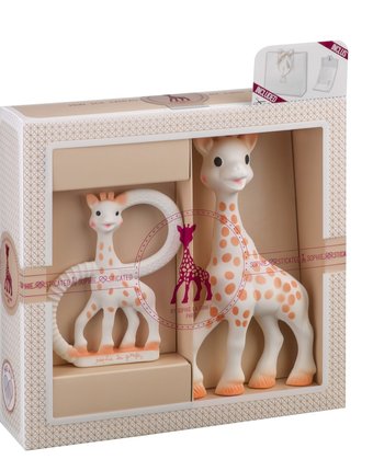 Миниатюра фотографии Игрушки в наборе в подарочной упаковке vulli "жирафик софи"