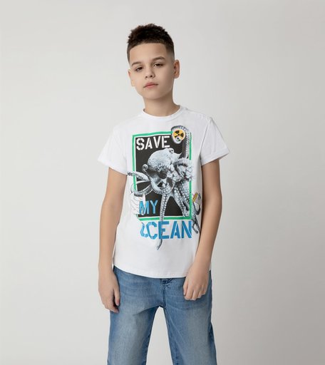 Футболка Save My Ocean для мальчика Gulliver