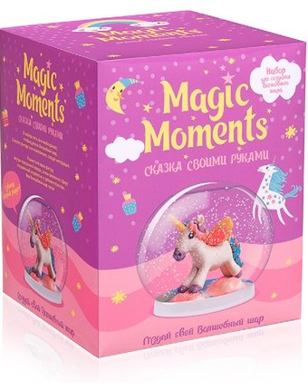Миниатюра фотографии Набор для творчества magic moments волшебный шар. единорог