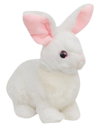 Миниатюра фотографии Мягкая игрушка игруша кролик белый 30 см цвет: белый