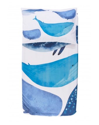 Миниатюра фотографии Постельное белье forest cute whale (2 предмета)