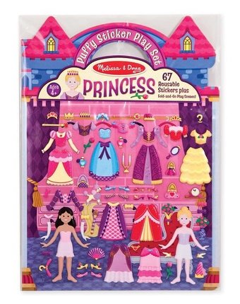Миниатюра фотографии Melissa & doug набор со стикерами и фоном принцессы