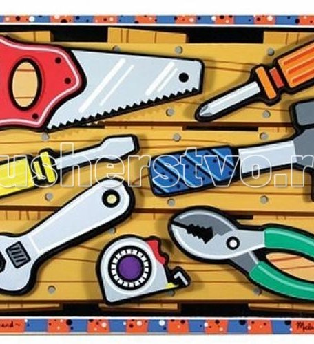 Деревянная игрушка Melissa & Doug Мои первые пазлы Иструменты (объемные 7 элементов)