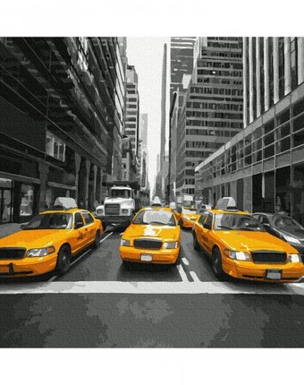 Миниатюра фотографии Molly картина по номерам желтое такси нью-йорка 40х50 см