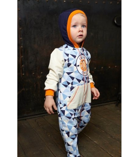 Lucky Child Комбинезон с капюшоном футер Умка 32-3ф