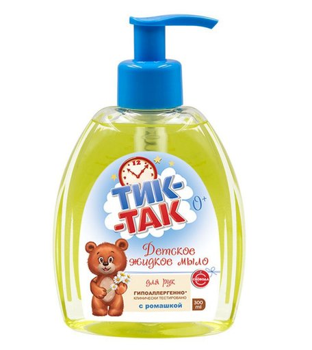 Детское жидкое мыло Свобода Детское жидкое мыло для рук с экстрактом ромашки ТИК-ТАК 0+, 320 г
