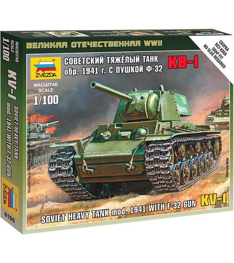 Сборная модель Звезда Советский тяжелый танк КВ-1 1:100