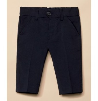 Твиловые брюки со стрелками, темно-синий