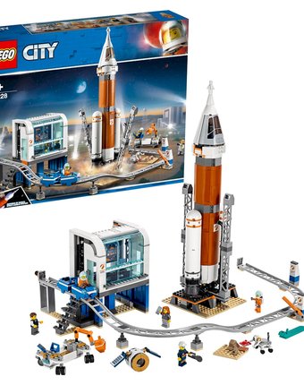 Миниатюра фотографии Конструктор lego city 60228 ракета для запуска в далекий космос и пульт управления запуском