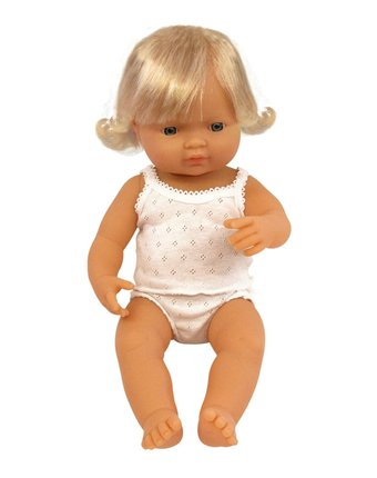 Миниатюра фотографии Кукла miniland девочка европейка 38 см