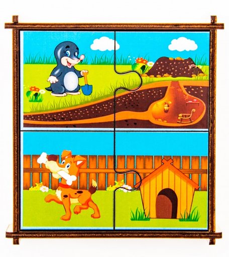 Деревянная игрушка Сибирские игрушки Пазлы-пара Кто где живёт?
