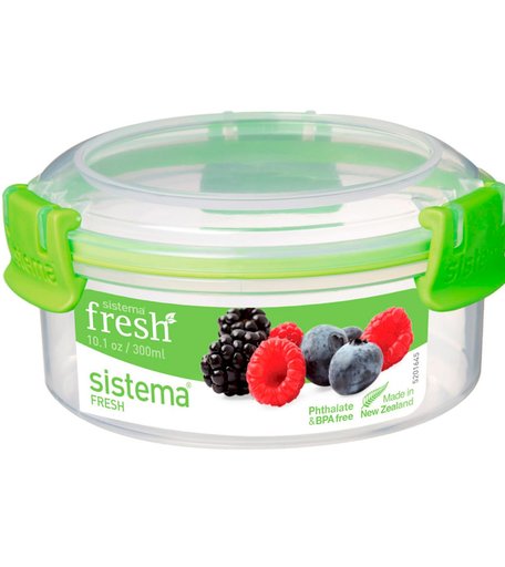 Sistema, Контейнер круглый 300мл Fresh, зеленый