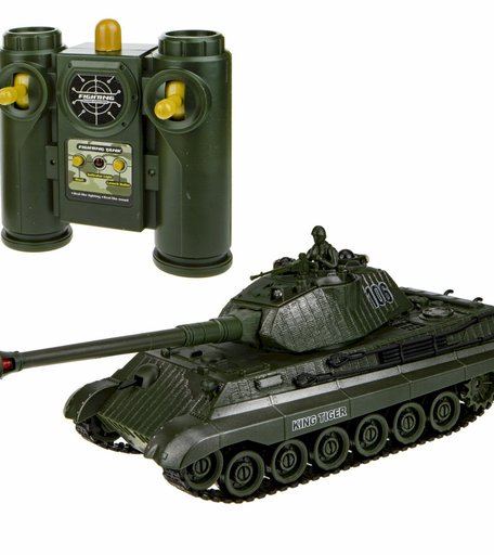 1toy Взвод танк на р/у, 2,4 ГГц, 1:28 (35 см), движение во все стороны, вращение башни, свет и звук, индикатор попаданий, подходит для танкового боя